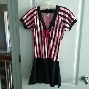 Referee M/L Black/Pink Short Dress